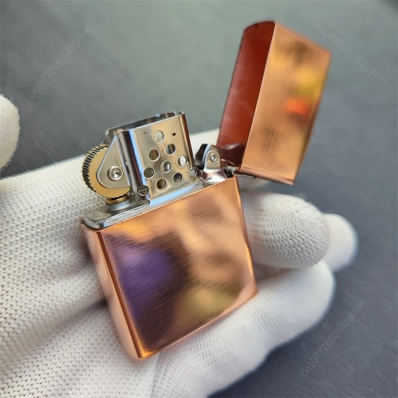 Zorro Brass Kerosen Lighter Second Generation Upgraded Trick Double Hinge Grinding Wheel Ignition Engraving Copper Lighter