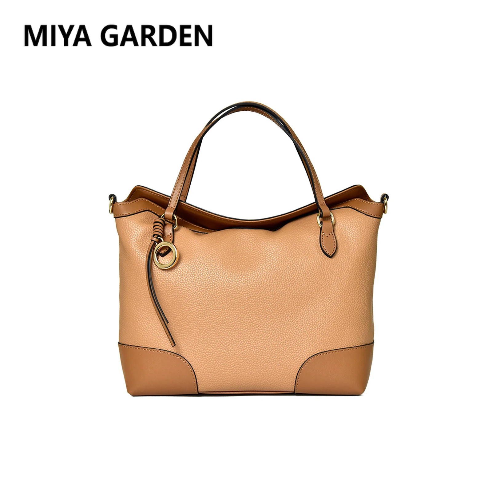 MIYA GARDEN Women's Handbags Large Capacity Splicing Tote Bag Designer Luxury Bag Leather Ladies Shoulder Bag Crossbody Bags