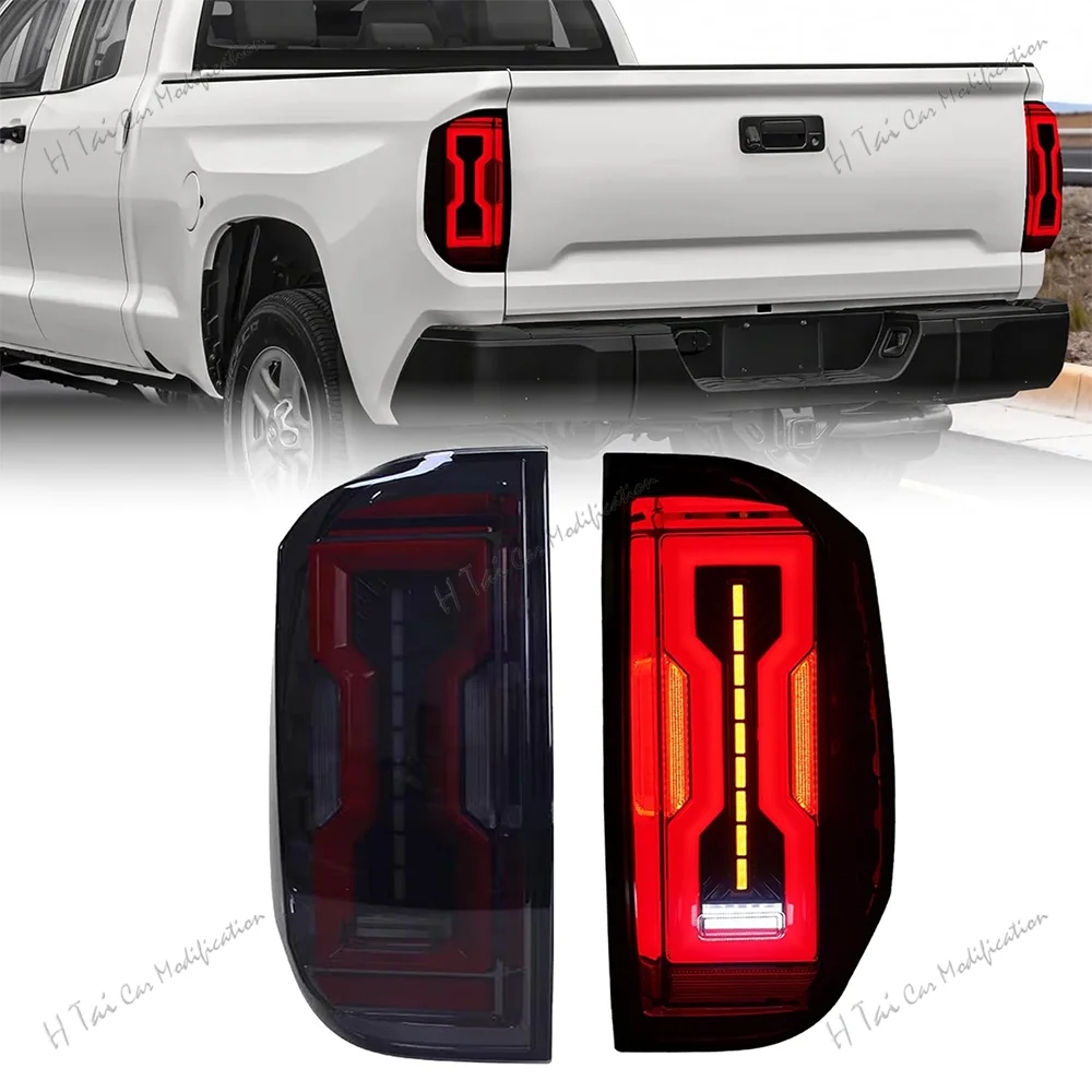 Paar Led-achterlichten Voor Toyota Tundra 2014-2021 Achterlichten Achterlichten Mistlampen Dynamische Richtingaanwijzer Auto Achterlicht Assemblages - afbeelding 2