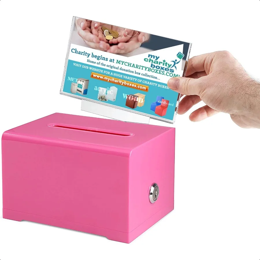 جمع التبرع صندوق الاقتراع تذكرة رسم التصويت أو صندوق التعليق مكتب وصندوق استشعار جمع الصمامات 6.25 × 4.75 × 4 بوصة Dis