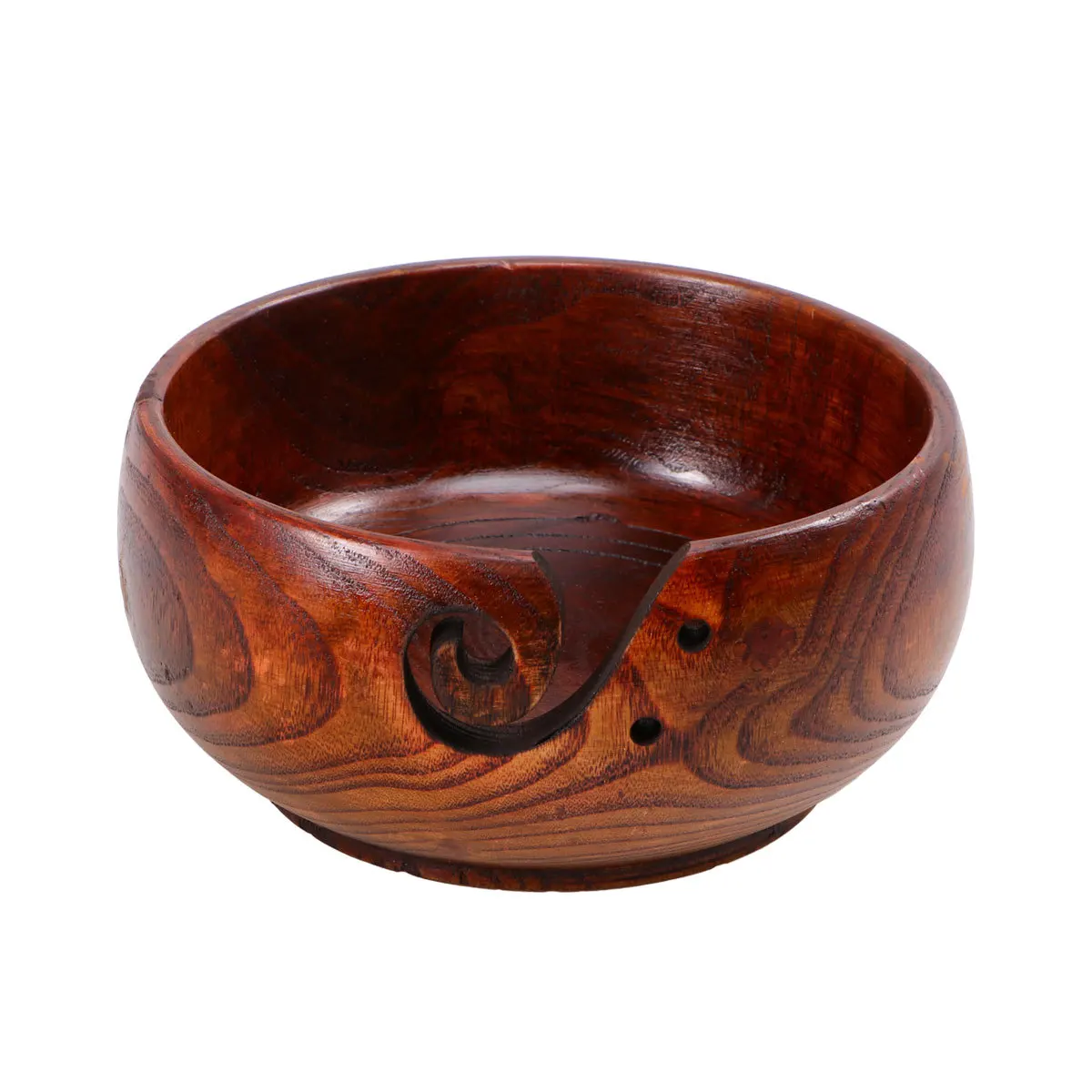 

Yarn Storage Bowl Wooden Organizer Smooth Surface Multipurpose Craft Tool Holder Decorative Gift for Yarn Lovers