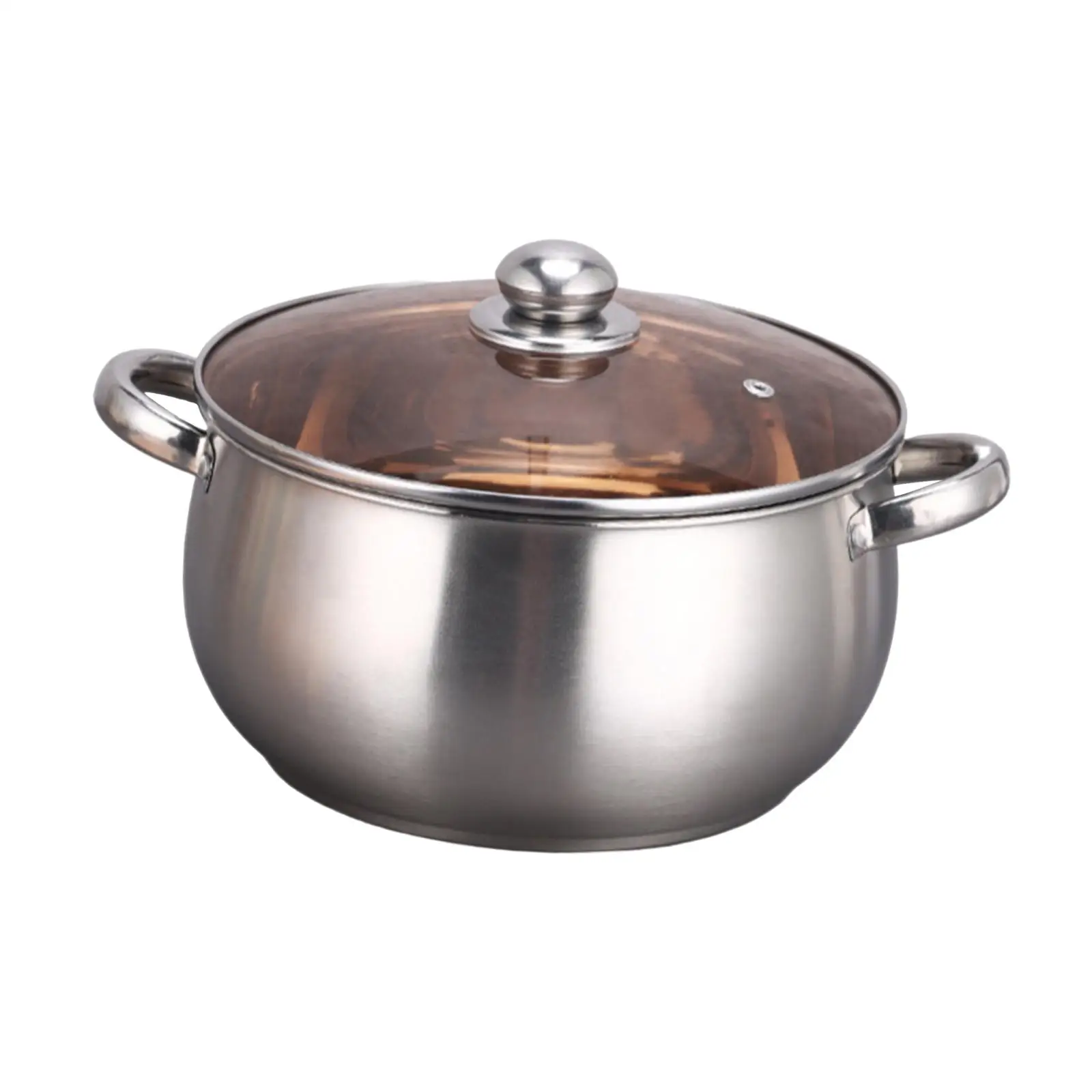 

24cm Stainless Steel Stockpot Perfect Size Double Handle Nonstick Soup Pot for Cooking Soup Meat Cooking Noodles Warming Milk