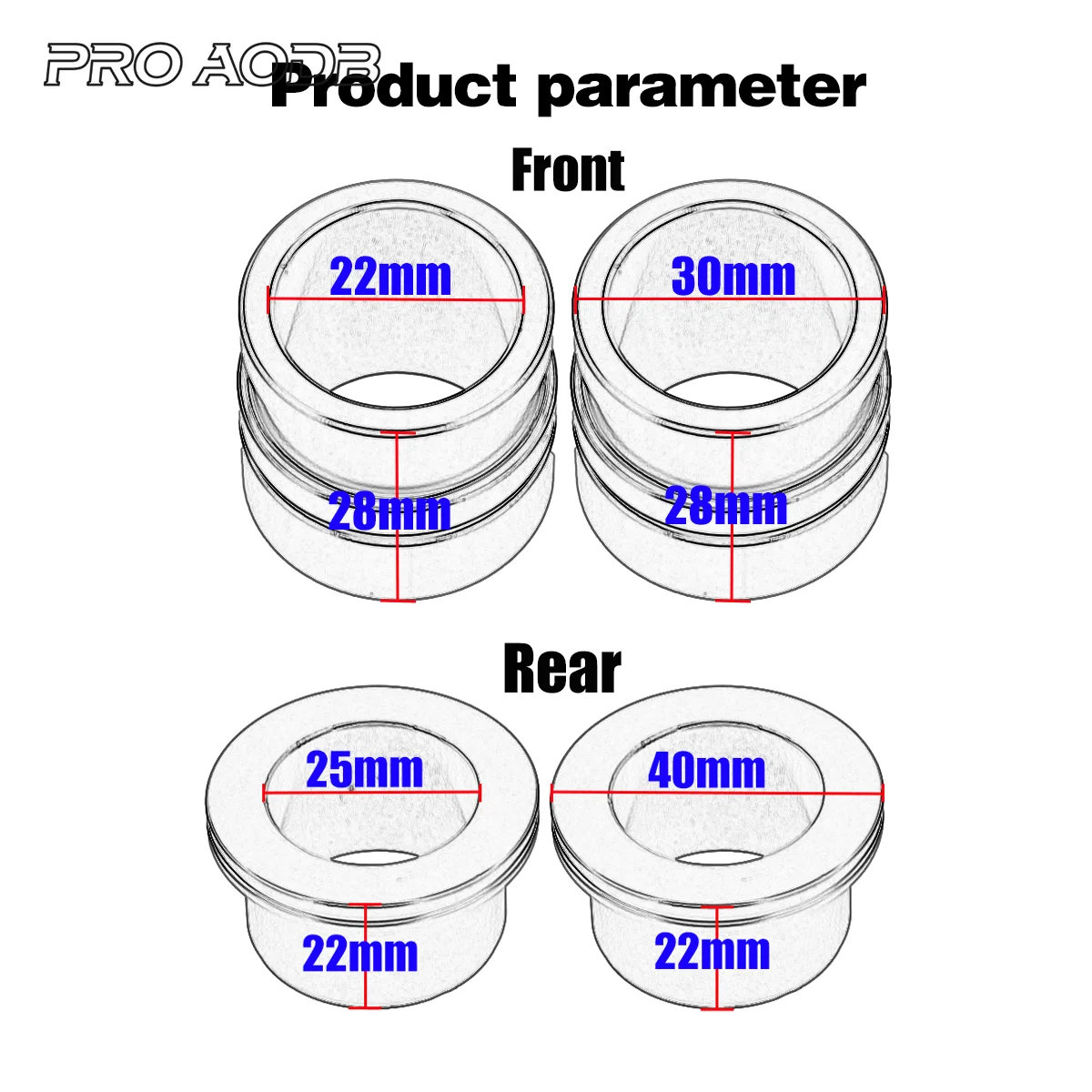 Para Suzuki RMZ250 RMZ450 RMZ 250 450 2005-2024 RMX450Z 2010-2017 accesorios de aluminio para motocicleta espaciador de cubo de rueda delantera y trasera