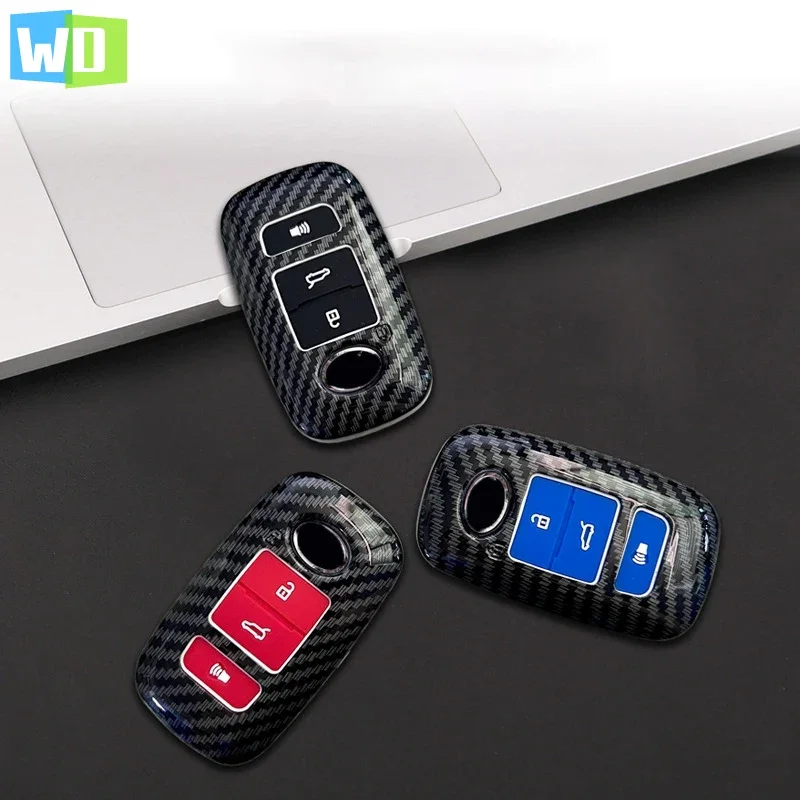 

New Carbon ABS Car Key Cover Case Shell For Toyota RAIZE For Daihatsu Rocky 2 Button Key Cover Case Car Accessories