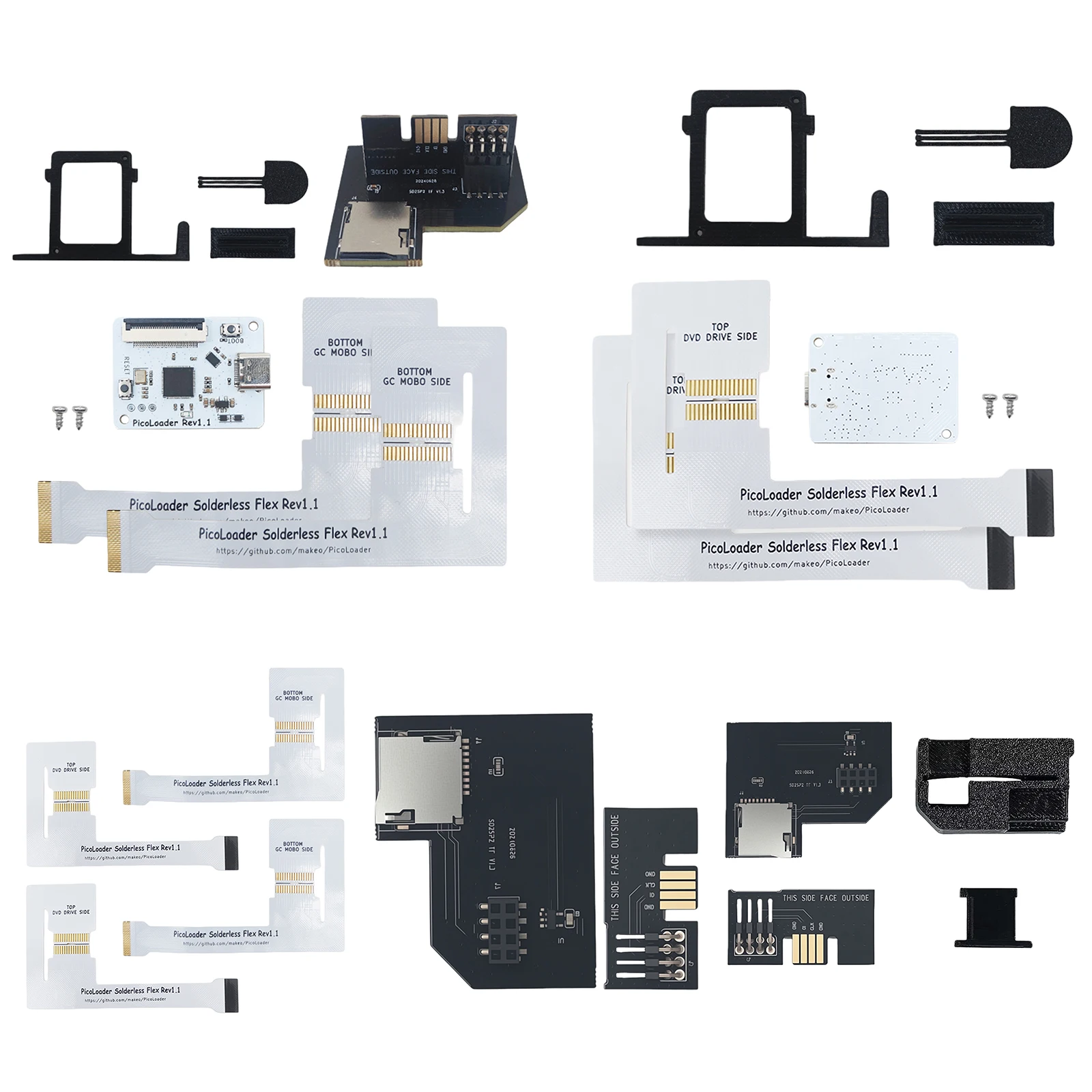 For GameCube Retro Console NGC Optical Drive Emulator RP2040 Chip Open Source Boot Loader V1.1 Mod ABS Material