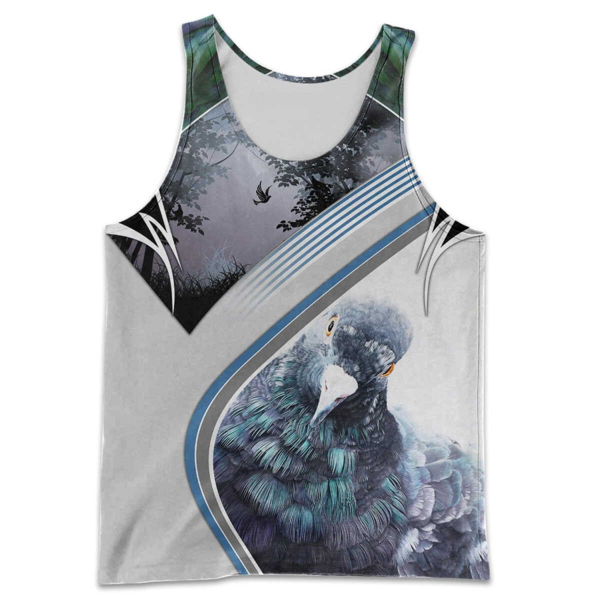 Men Tank Tops Animal Pigeon 3D Graphics Printed Vest Streetwear Casual Fitness Sleeveless Fashion Summer Teens Cozy Tops