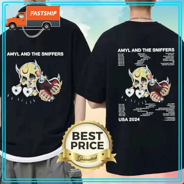 Amyl and The Sniffers US Tour 2024 Concert T-Shirt PHD36