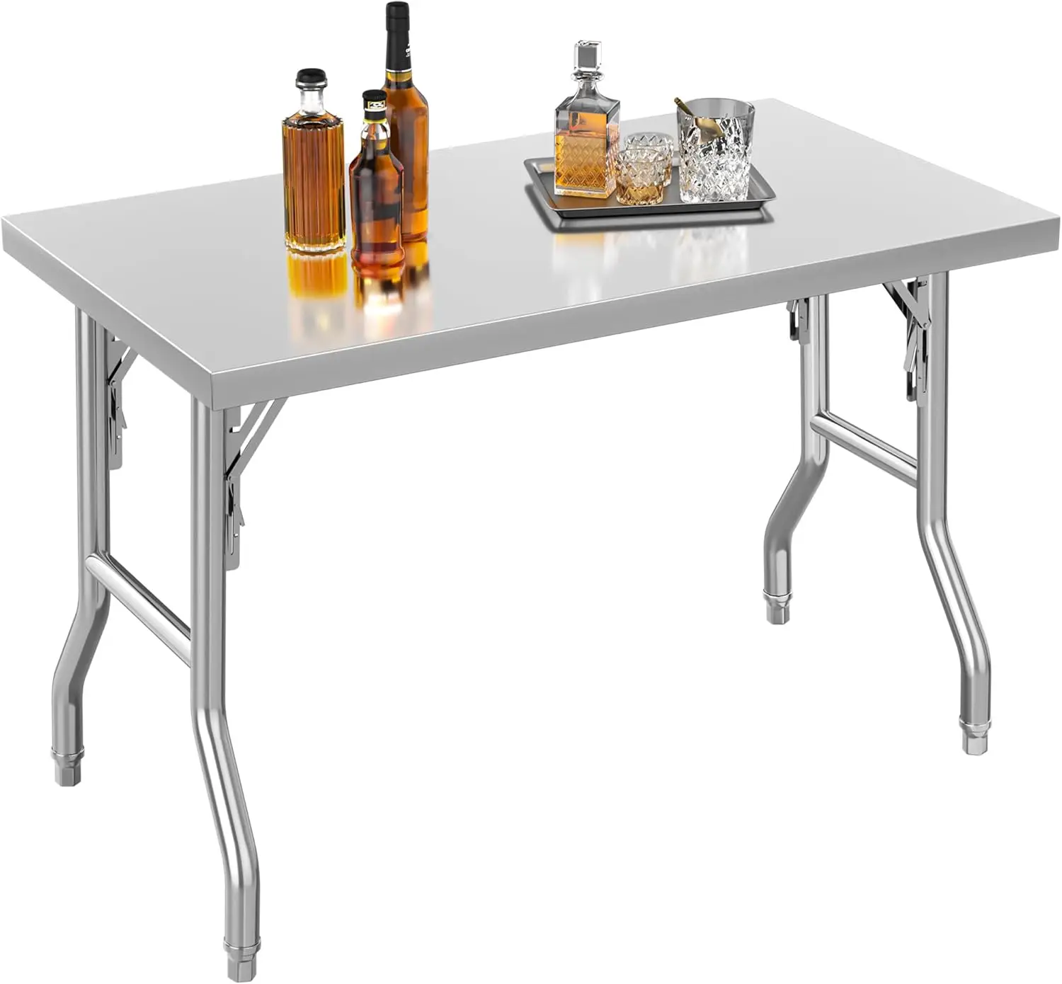 NSF Stainless Steel Folding Table, 48