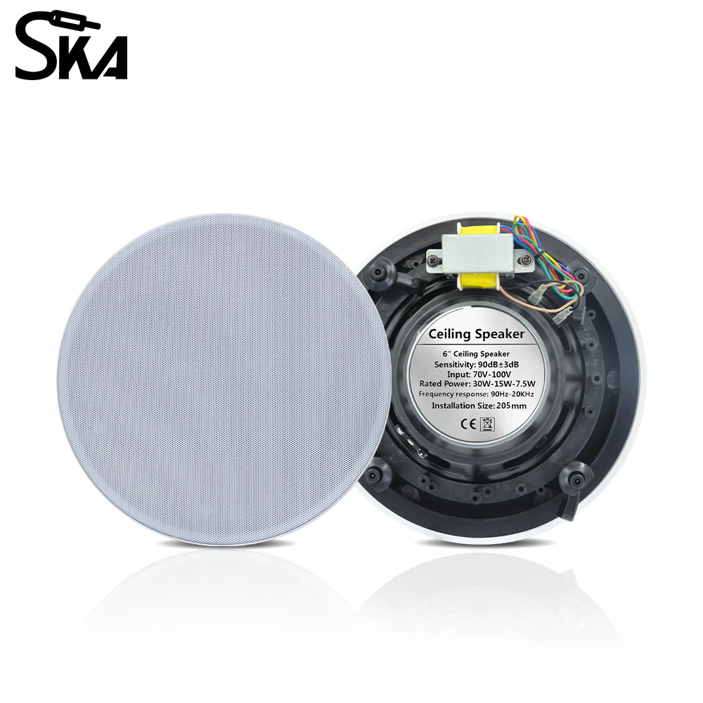 Dustproof Coaxial Ceiling Speaker 6.5inch Passive Recessed In Ceiling Wall Speaker Audio Sound System for Indoor Station Cinema