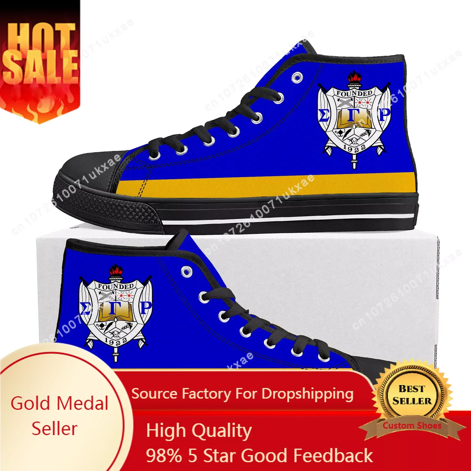 

Rho Sorority ΣΓP 1922 High Top Sneakers Sigma Gamma Mens Womens Teenager Canvas Sneaker Casual Custom Made Shoes Customize Shoe