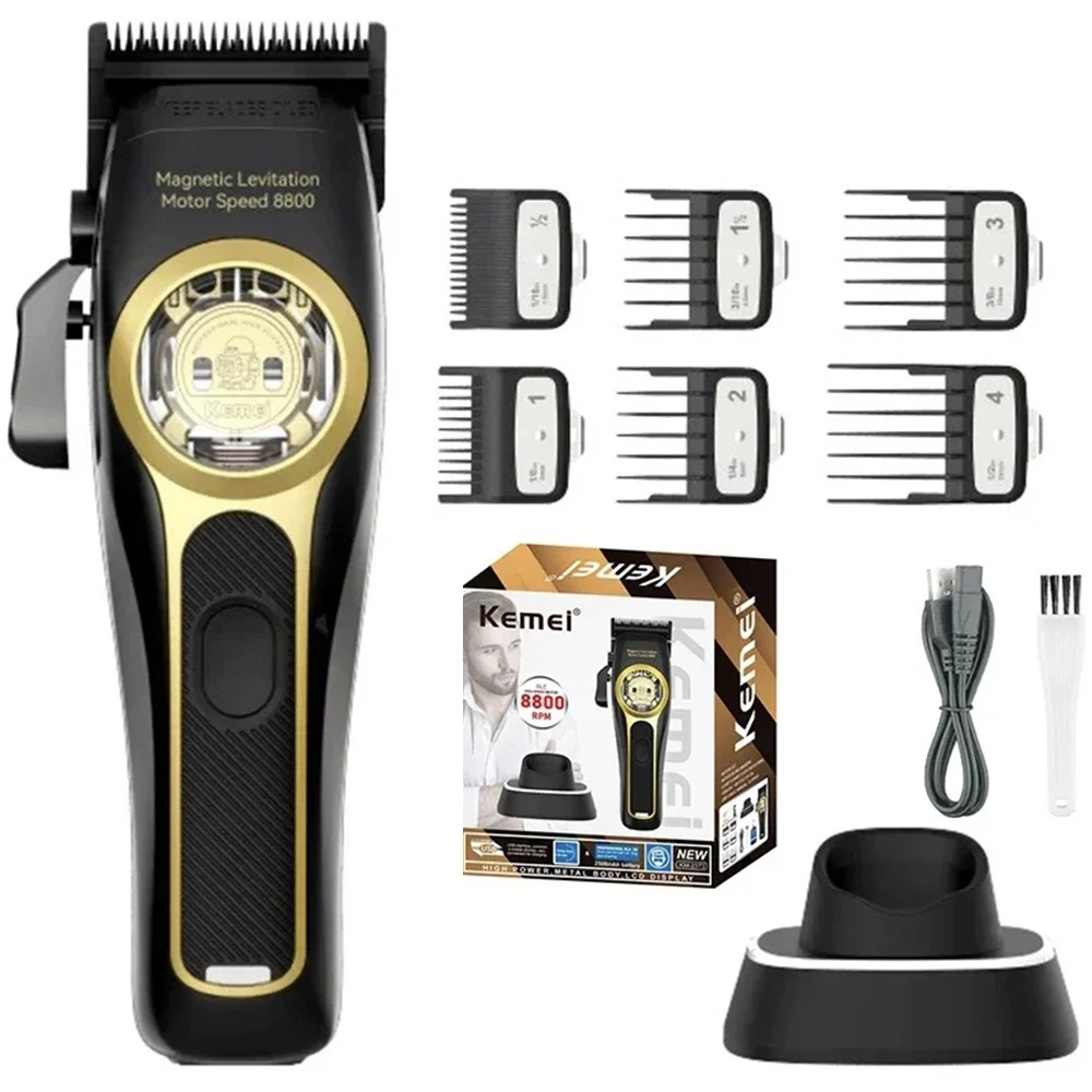 Kemei 2373 Barber Hair Clippers Professional Cordless Hair Trimmer Electric Men Hair Cutting Machine Vector Motor Mower 8800RPM