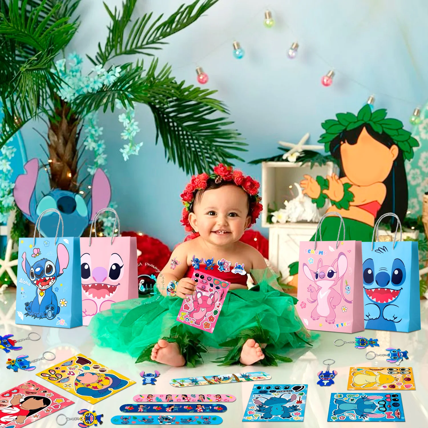 Favores de festa de aniversário de ponto, 110 peças de lembrancinhas de festa de ponto-sacos de presente de ponto chaveiro adesivos faixas de tapa etc suprimentos de festa de ponto