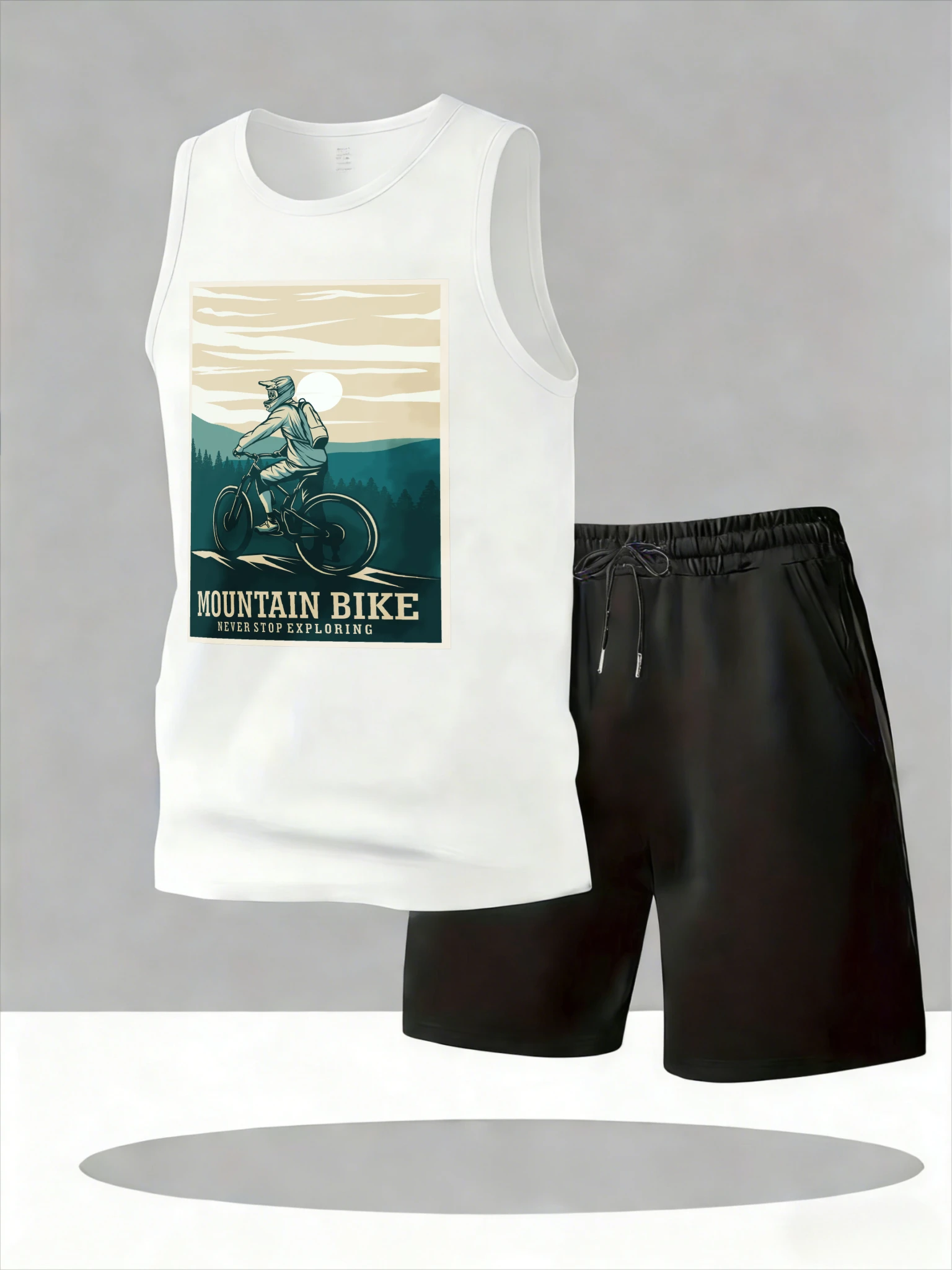 

Men's Tank Top Sets 2026 Summer Quick drying sports seaside oversize crewneck sets for men running 2 piece set Breathable