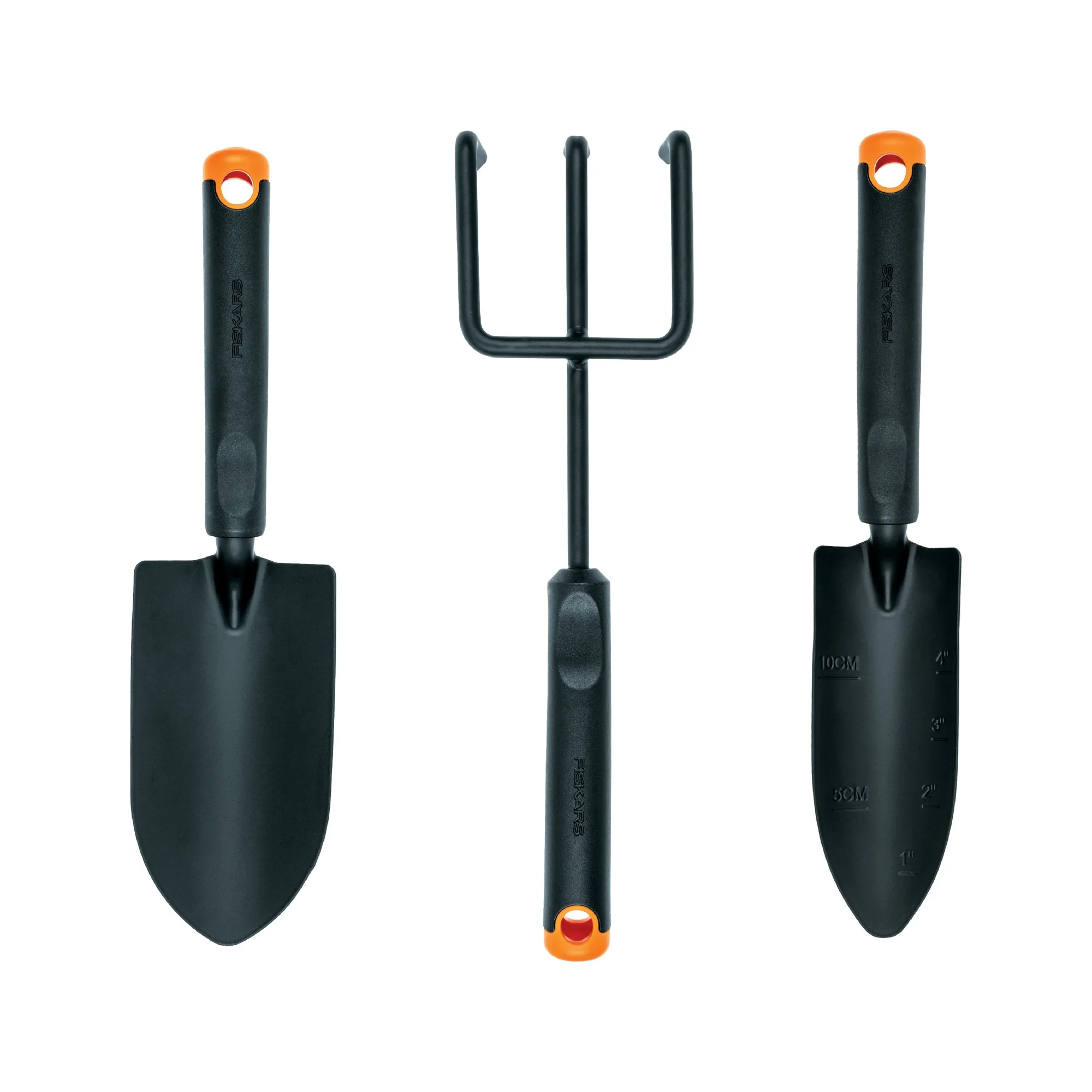 

3 Piece Garden Tool Set with Trowel, Transplanter and Hand Cultivator in Black