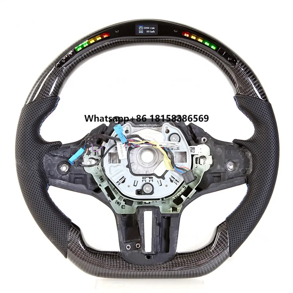 

Fit for G20 G22 G26 G30 G60 G80 G82 F90 G90 F97 F98 F95 F96 X3M X4M X5M X6M M3/5 3/5 Series LED Carbon Fiber Steering Wheel