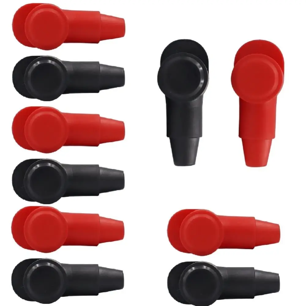 10 Pcs Silicone Terminal Covers Car Battery Pile Head Protective Caps Battery Flame Retardant Insulation Sheath