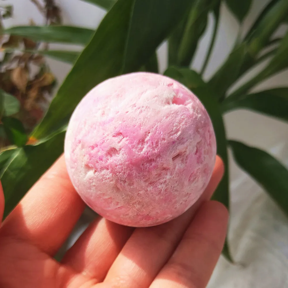 

5-5.5cm Natural Pink Opal Crystal Quartz Ball Hemimorphite Mineral Gemstone Sphere Healing