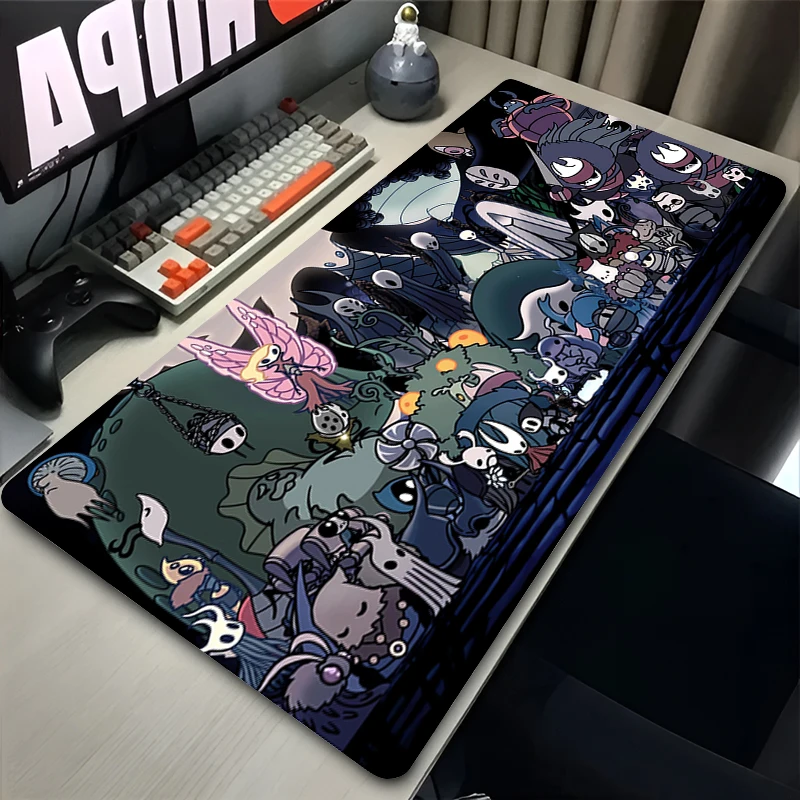 Mouse Pad Laptop Kawaii Gaming Accessories Mousepad Computer Game Hollow Knight Keyboard Rug Office PC Anime Extended Desk Mat