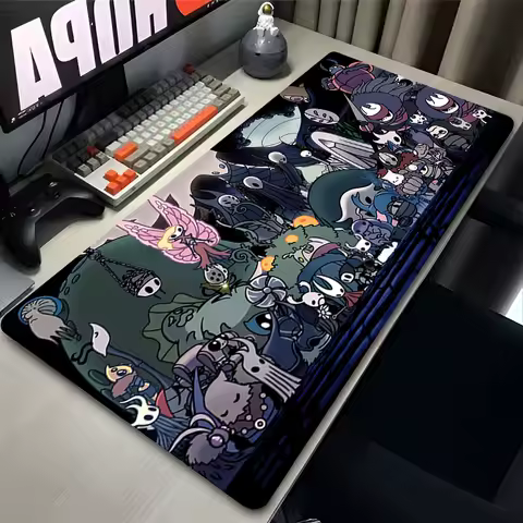 Mouse Pad Laptop Kawaii Gaming Accessories Mousepad Computer Game Hollow Knight Keyboard Rug Office PC Anime Extended Desk Mat