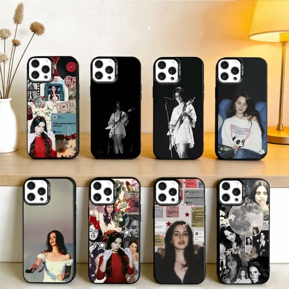 

Rey Hot Singer Lana Del Phone Case For iPhone17, 16,15,14,13,12 Pro Max Black Candy Matte Shockproof Cover