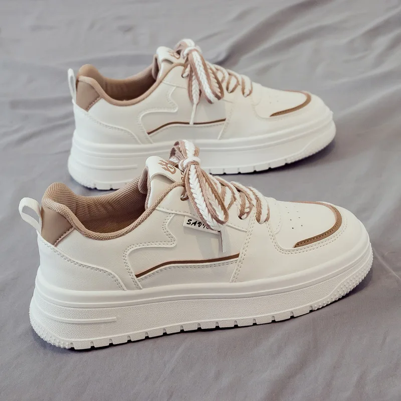 Baskets de Course à Plateforme pour Femme, Chaussures de Tennis, de Marche, Épaisses, Blanches, Décontractées, à Enfiler, Canisées, 2023