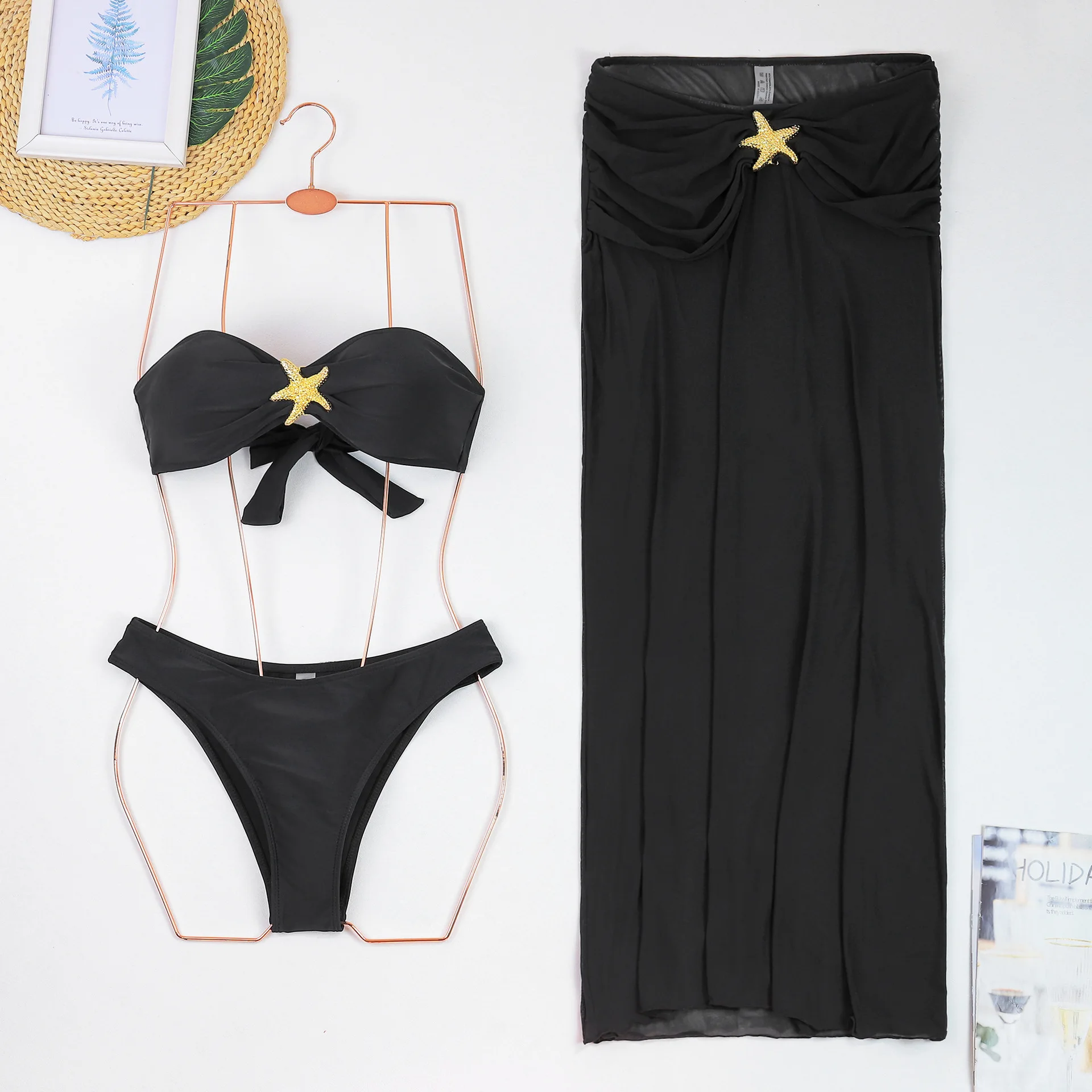 MUOLUX Sexy 3pieces Micro Bikini 2024 Women Swimsuit Female Swimwear Thong Bikinis Set Brazilian Beach Wear Bathing Suit Biquini