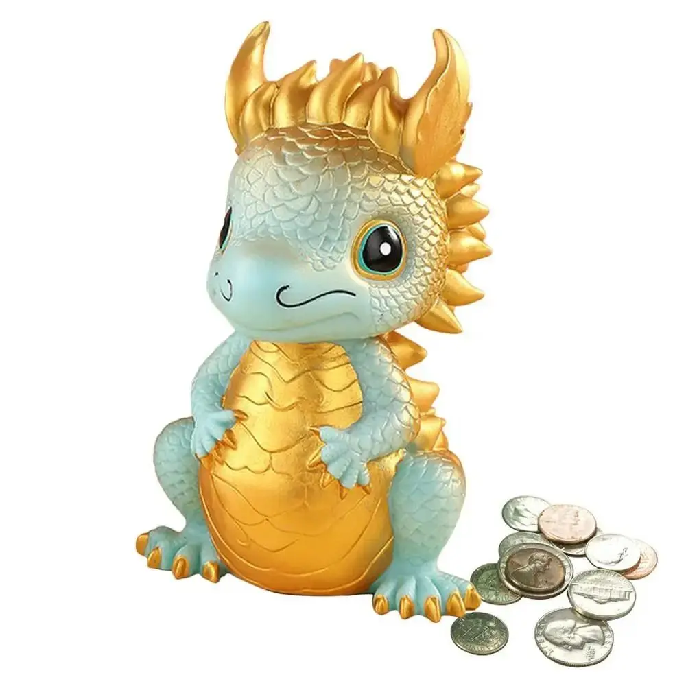 Long Model Zodiac Dragon Bank Money Box Bedroom Zodiac Dragon Ornament Cute Large Capacity Dragon Coin Jar Girls Boys