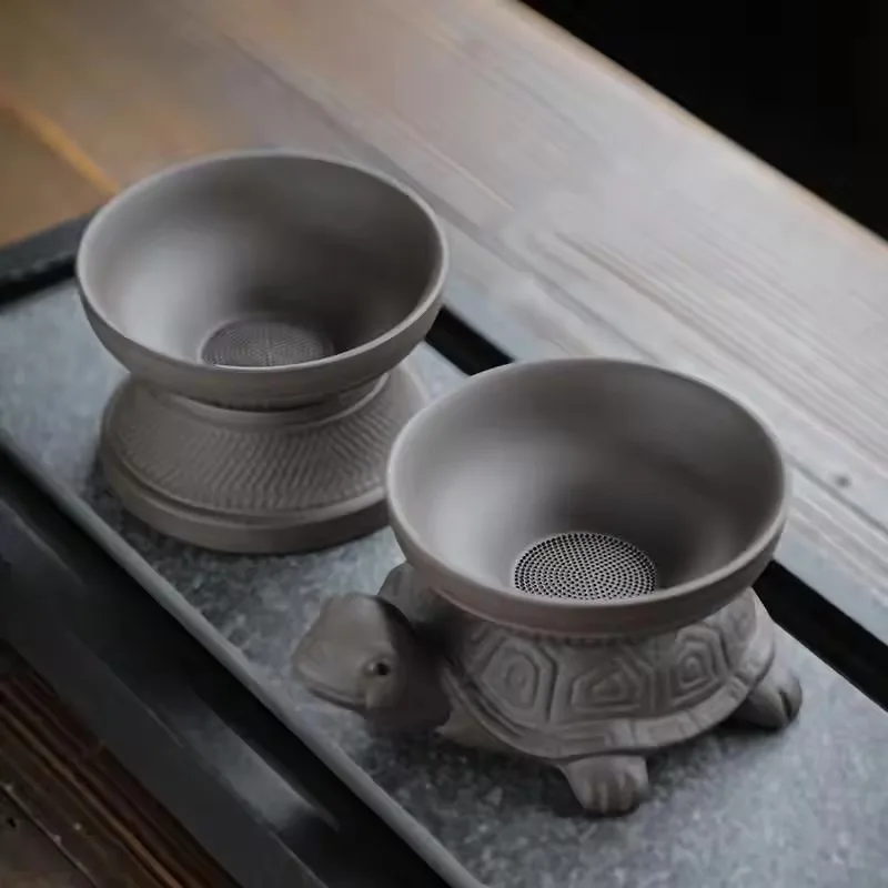 Purple Clay Tea Leaks Creative Kung Fu Tea Set Accessories Ceramic Filter Yixing Hundred Hole Separation Tea Filter Screen