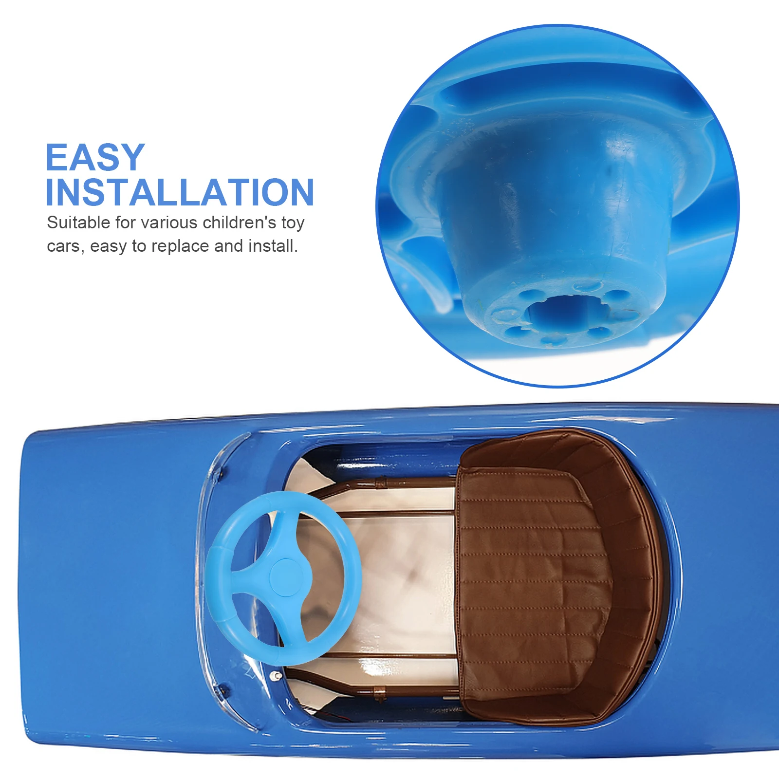 عجلة قيادة سيارة للأطفال بألوان زاهية سهلة التركيب وقبضة مريحة واستبدال سيارة هزاز مناسبة لمتعة القيادة للأطفال #1