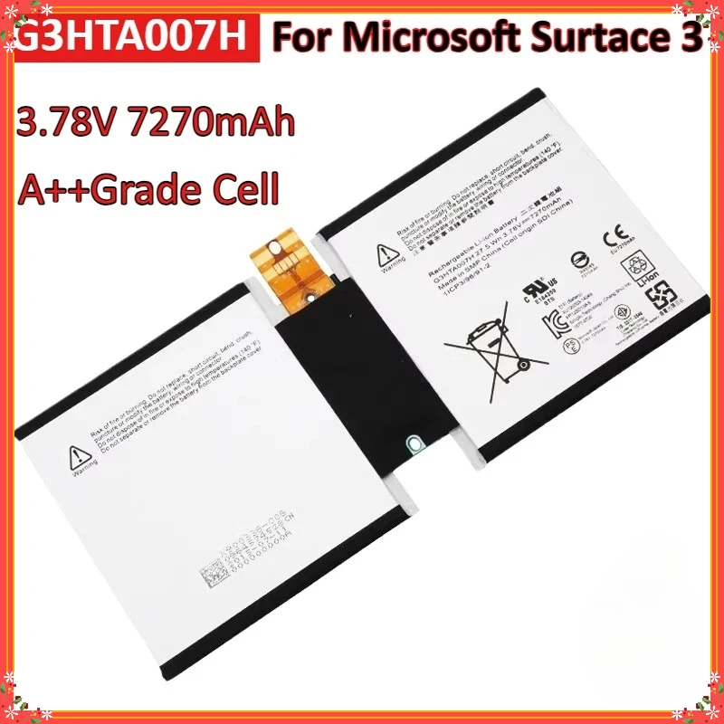 

Новая батарея для ноутбука 3.78V 7270mAh 27.5WHAh G3HTA007H G3HTA003H для планшетов Microsoft Surface 3 серий 1645 1657, 1ICP3/96/91-2