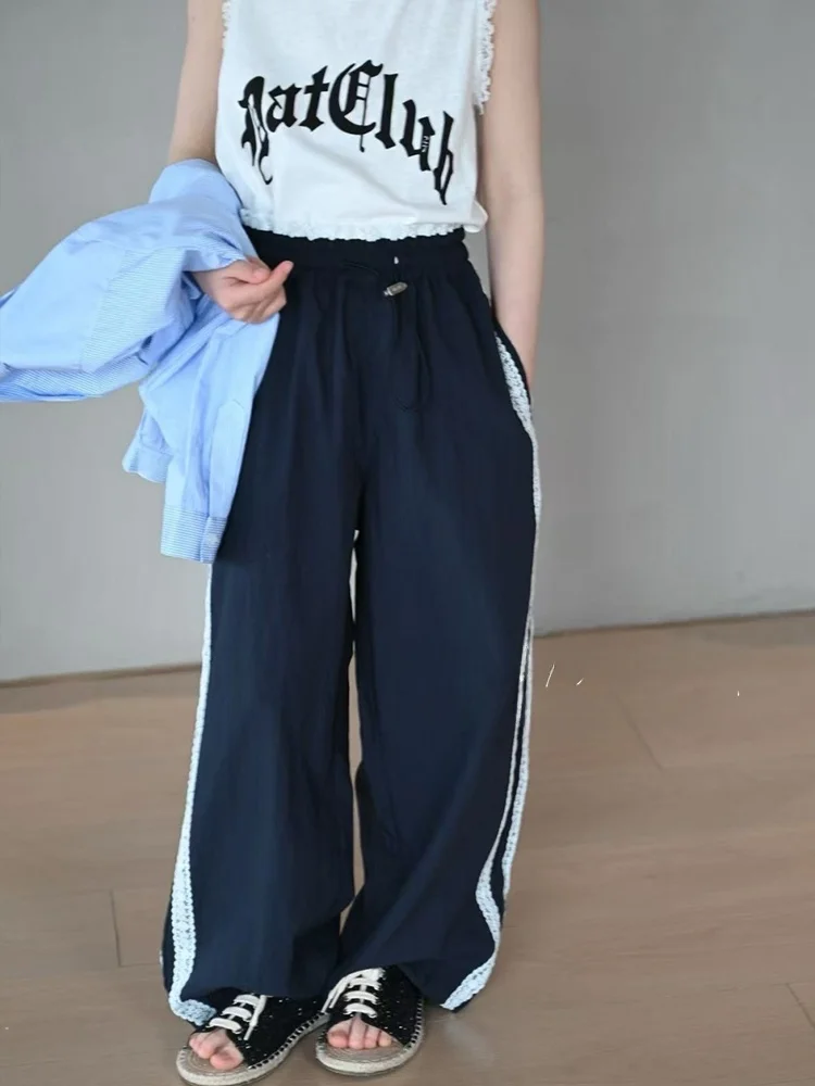 summer-airy-lace-trim-girls-casual-pants-korean-sle-straight-leg-mid-waist-long-pants-comfortable-breathable-kids-trousers