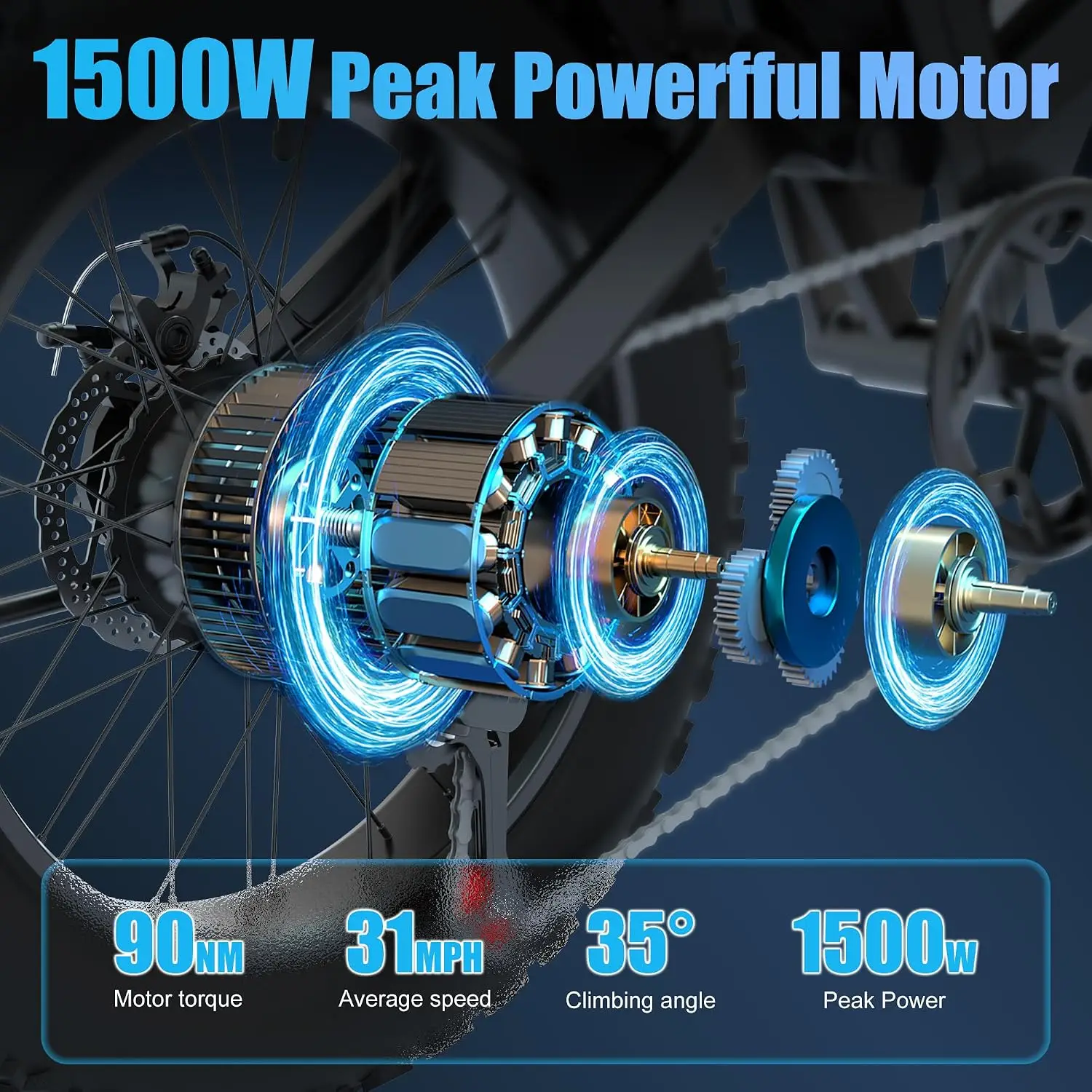 R8 Electric Bike Adults 7-Speed UL 2849 Certified Mountain Commuter E-Bike 26