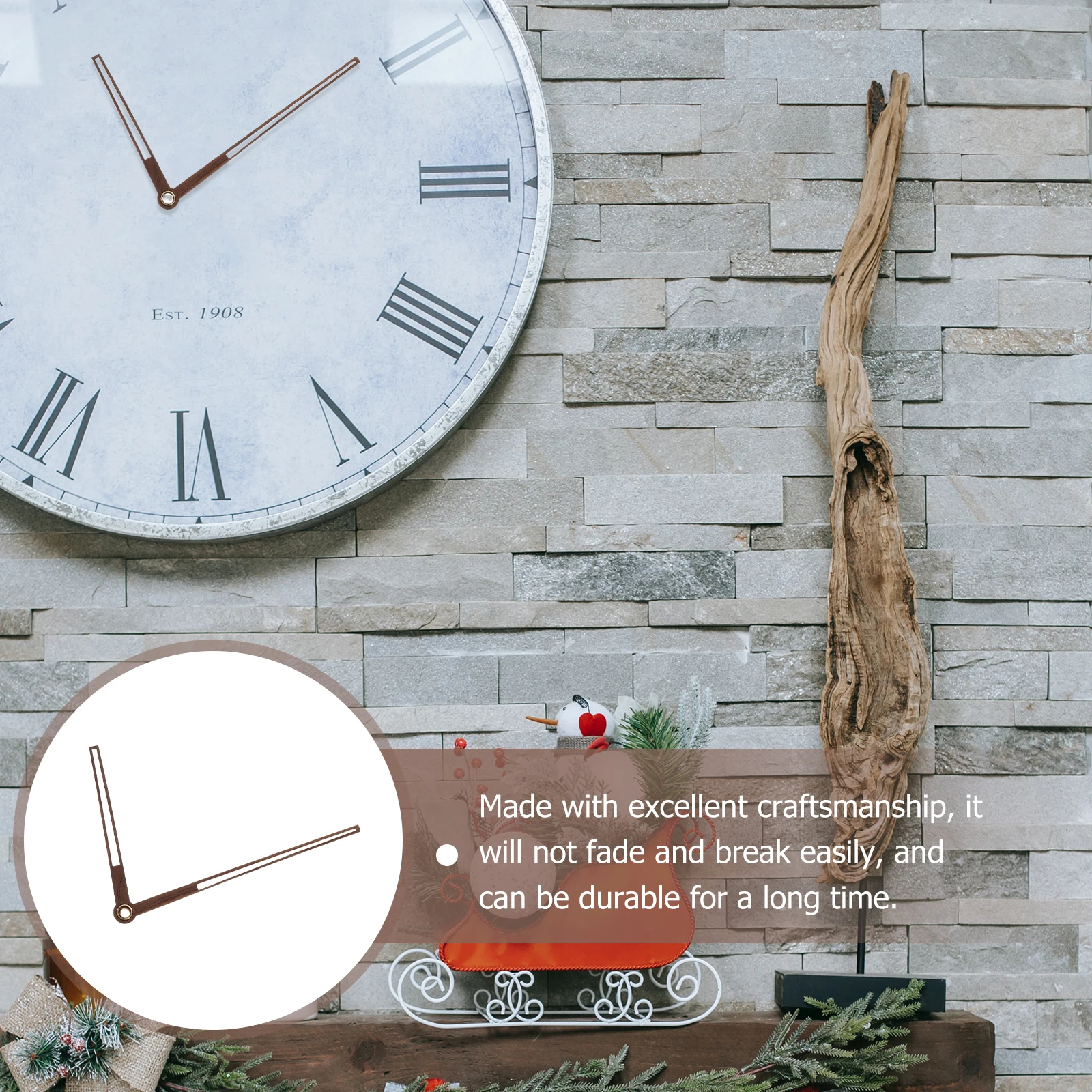 

5 set Wooden Hands 5 Sets Wood Needles For Cross Stitch Clock Parts Replacement Wall Clock Diy Pointer Home Decor