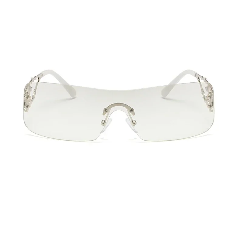 نظارات شمسية Y2K عصرية جديدة بدون إطار للنساء والرجال 2025 منتج رائج عالي الجودة مهرجان حفلات الهذيان oculos de sol uv400