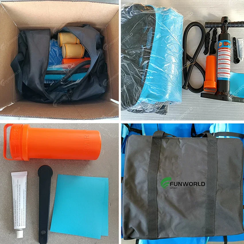 Funworldsport Outdoor PVC nadmuchiwany kajak dryfujący do rzek i jezior lekki łódź rybacka