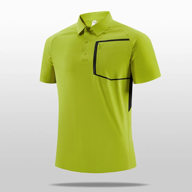 

GIOIOMenPOLOShirt，Summer Lapel Pocket Decorated Elastic Quick-Dry Casual Top，Men's Clothing