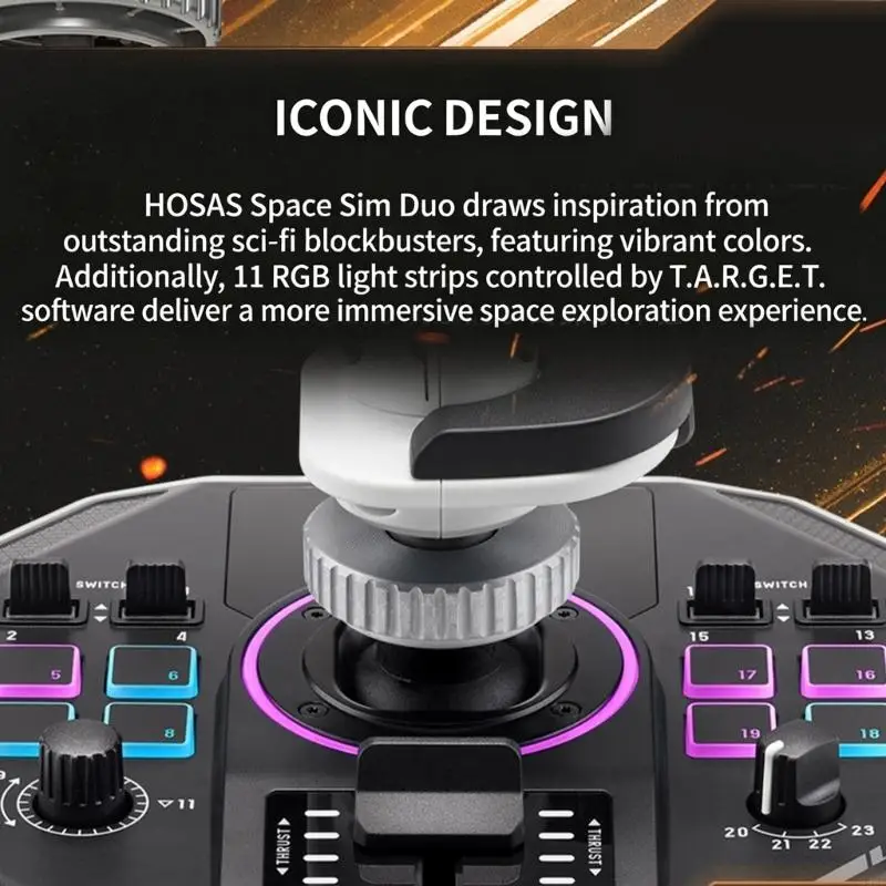 

Professional Double Hand Flight Joystick with 16Bit Accuracy Line & 88 Programmable Button Suitable for OS 11/10 896C