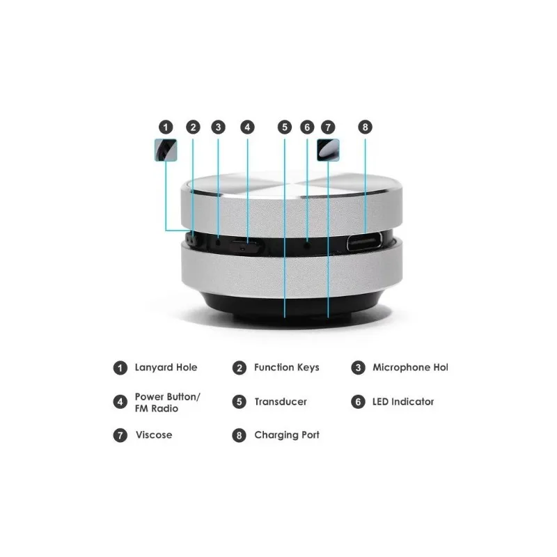 Bone Conduction Speaker Wireless Bluetooth-Compatible TWS Stereo Dual Sound Audio Box Mini Speaker With Call FM Radio