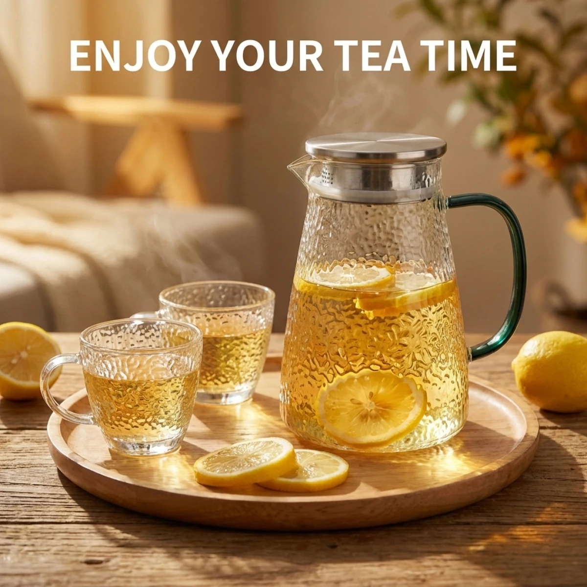 Tetera de Vidrio de Borosilicato de Alta Calidad - Boca Ancha para una Fácil Limpieza. Perfecta para Té, Café, Jugo y Leche, Apta para Horno Eléctrico y Vitrocerámica