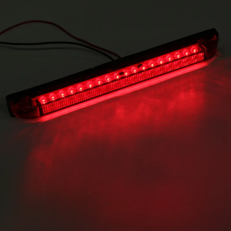 Red 8'' 18 LED Boat Side Marker Light Bar Strip Rear Fog Lamp Waterproof For Truck Trailer Lorry RV 12V/24V Car Accessories