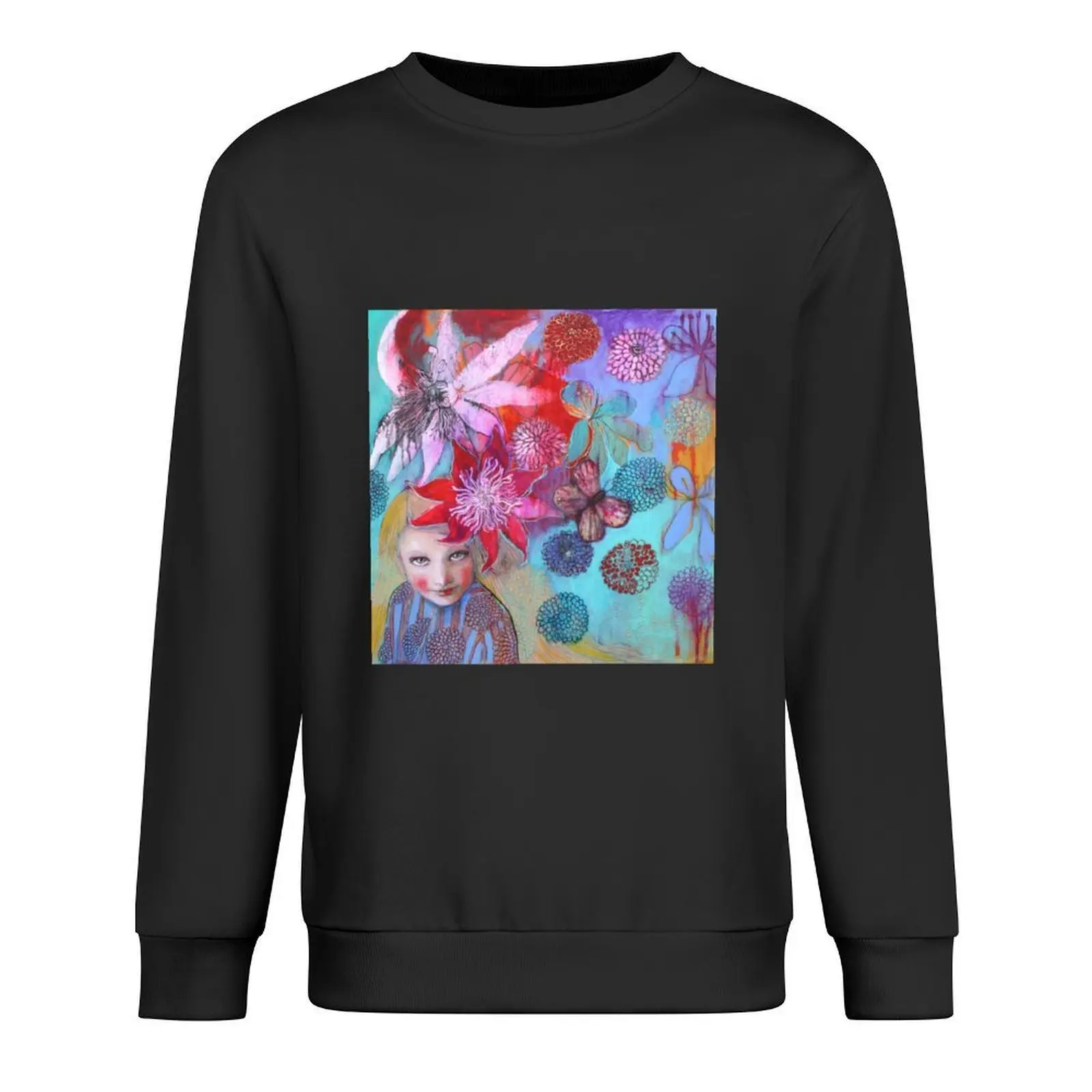 

Passion Flowers And Chrysanthemums Pullover winter clothes japanese style anime clothing tracksuit men graphic sweatshirts