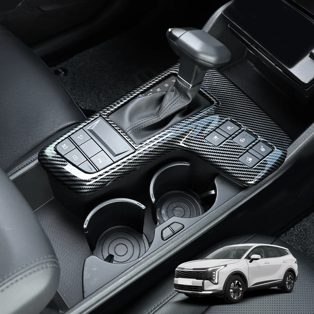 For Kia New NQ5 Sportage 2026 Accessories Carbon Fiber Central Console Gear Shift Window Button Rearview Mirror Cover Trim