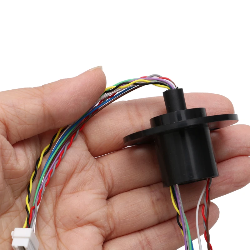 1PCS 10Channel 2A 22mm Wires Capsule Slip Ring Mini Rotate Dining Table Slipring DIY Fish Wheel Conductive Signal Collector Ring
