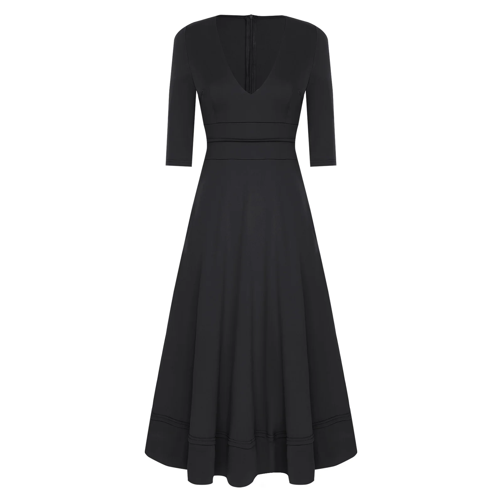 Femme Cocktails Prom Dress Womens Deep V Neck Evening Gown Elegant Lady Midi Dress for Bridesmaid Pageant Wedding Party Vestidos