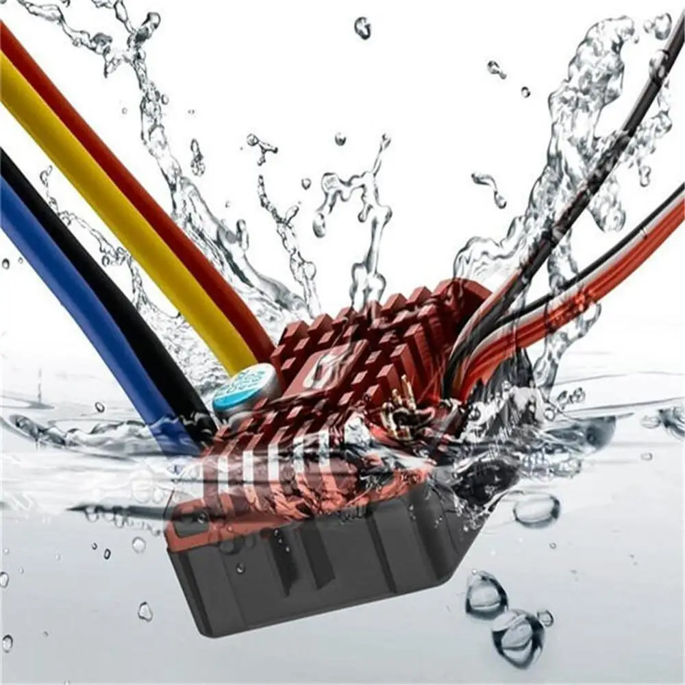 Hobbywing QuicRun WP Crawler 1080 80A ตัวควบคุมความเร็ว ESC กันน้ำแบบมีแปรงสำหรับรถบังคับวิทยุ พร้อมการ์ดโปรแกรม BEC สำหรับของเล่นไฟฟ้า