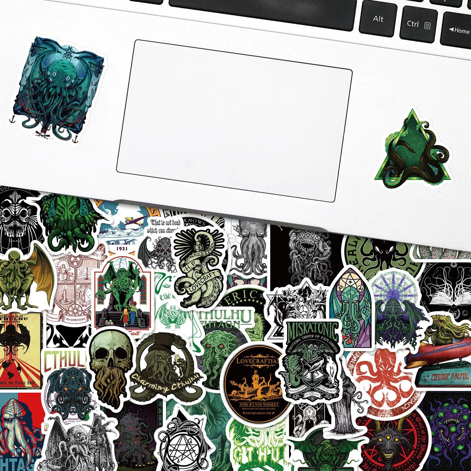 10/50PCS Horror Cthulhu Stickers Laptop Suitcase Skateboard Phone Fridge Luggage Decal Cartoon Mythos Stickers Children Toy Gift