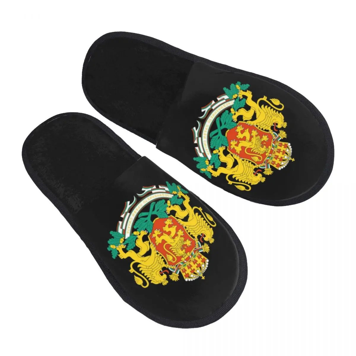 Custom Bulgarian Coat Of Arms Soft Memory Foam House Slippers Women Bulgaria Flag Comfy Warm Anti-Skid Slipper