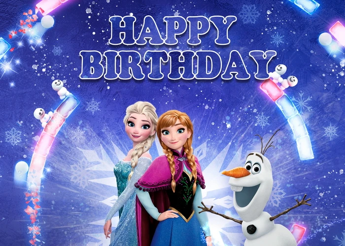 Disney Frozen Elsa Backdrop Birthday Banner Girl Kids Photography Birthday Banner Party Ice Baby Shower Snow Castle Background