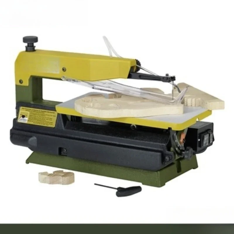 

Desktop miniature two-speed curve saw