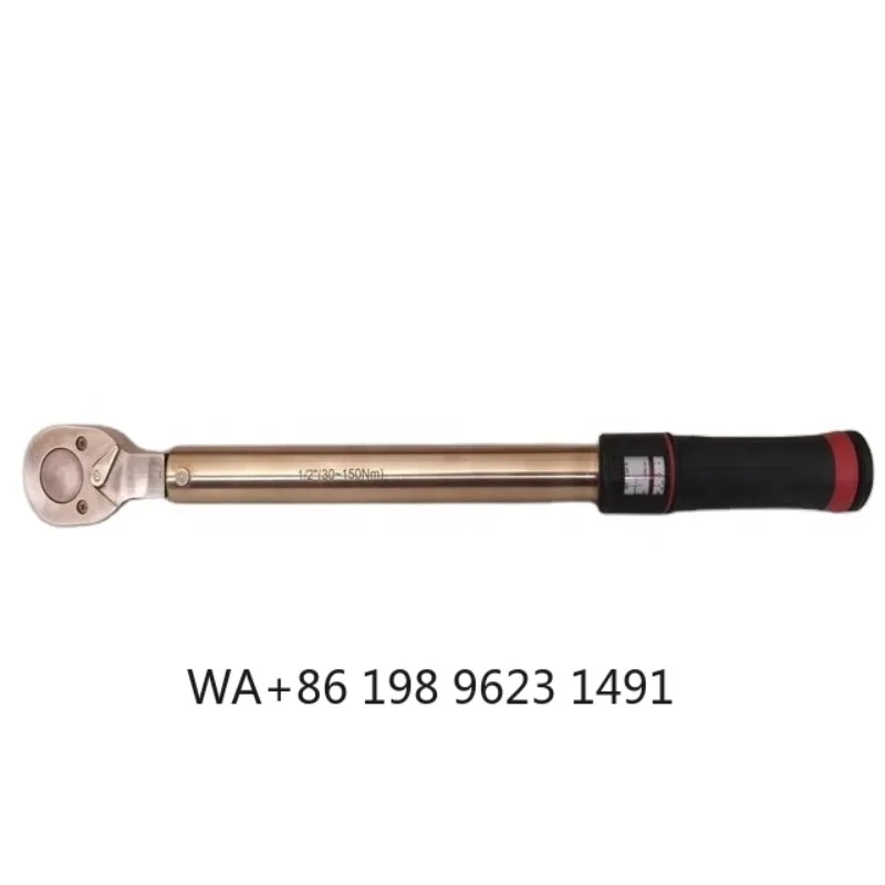 Llave Dinamométrica Profesional Antichispas de Cobre Berilio de 1/2" 30-150 Nm para Instalación de Ventanas y Mantenimiento en Áreas Peligrosas